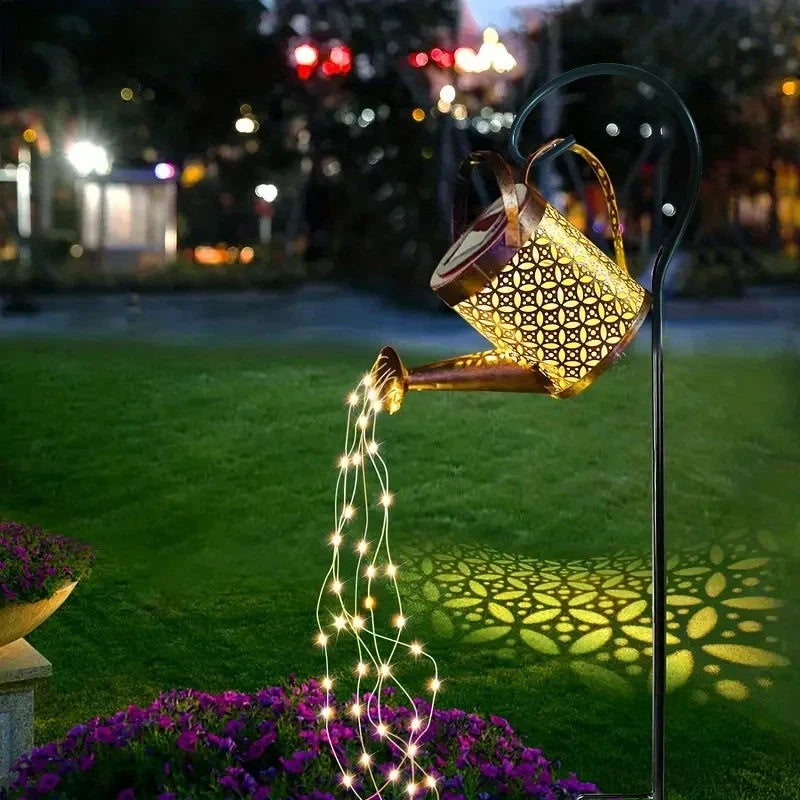Waterproof Shower Lights Hanging Star LED Fairy for Garden Decoration solar