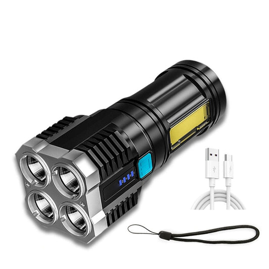 High Power LED Flashlights Camping Torch With 4 Lamp Beads - enoughdream.com