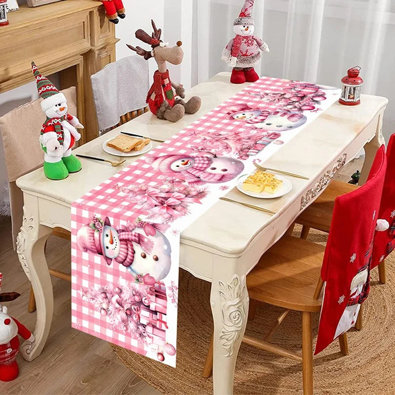 Christmas Table Runner Merry -  Christmas Decoration For Home Xmas Table Decor