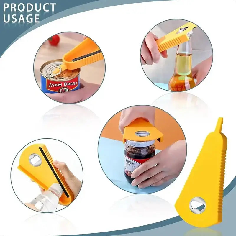 Can Opener Multifunctional Bottle -  Opener Jar Opener for Beer Coke Jam Beverage