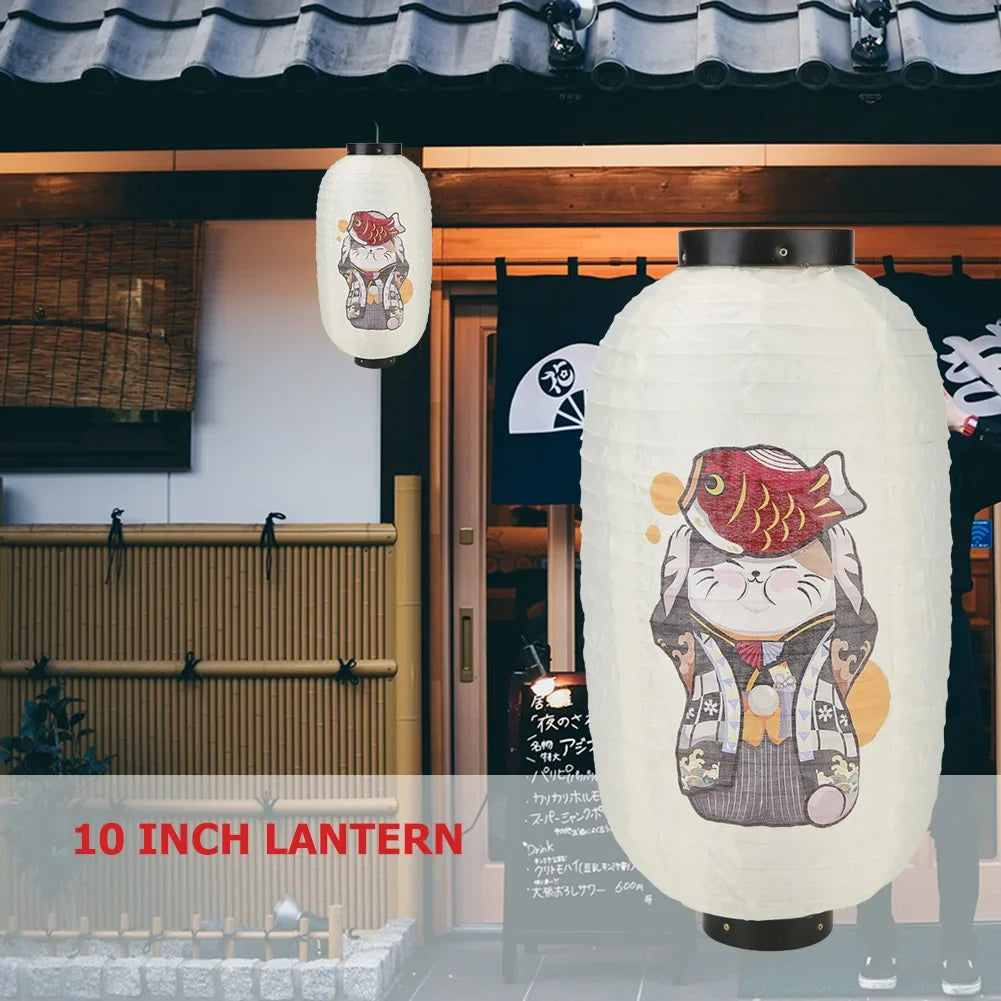 Japanese Lantern Waterproof Traditional Decoration 10 Inch