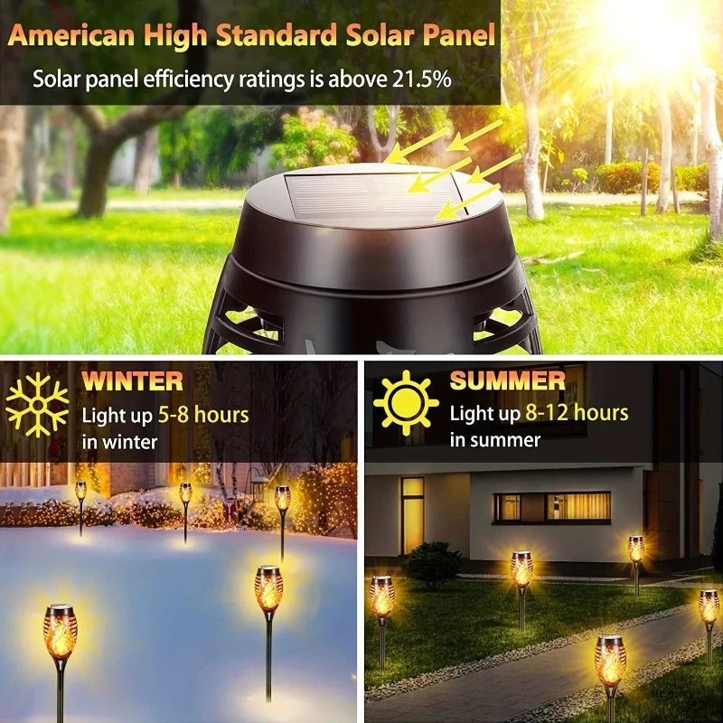 LED Solar Flame Light Outdoor Decorations