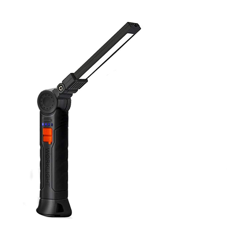 LED Folding Flashlight with Magnetic Base COB Light 360°Rotate