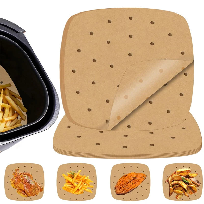 Air Fryer Paper Disposable - Liners for Oven Microwave Steaming Basket