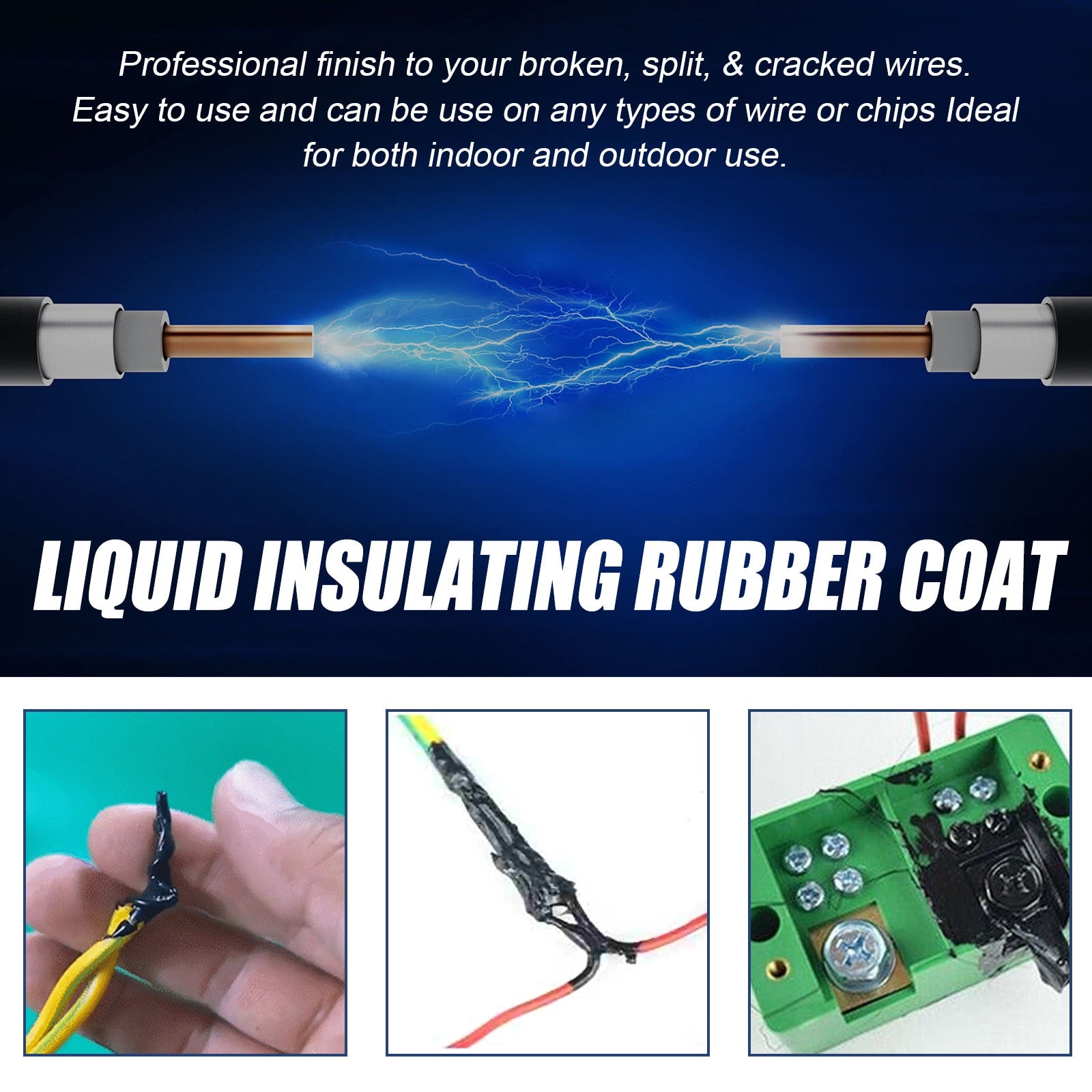 30/50ml Liquid Insulating Tape Repair Rubber Electrical Wire Cable Coat Fix Line - enoughdream.com