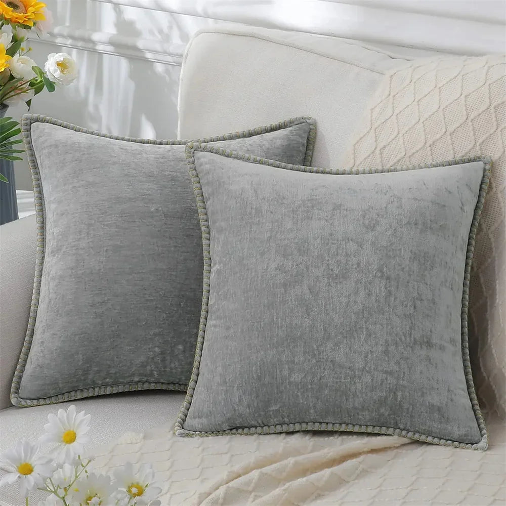 Homaxy chenille cushion cover 50x50cm decorative velvet.