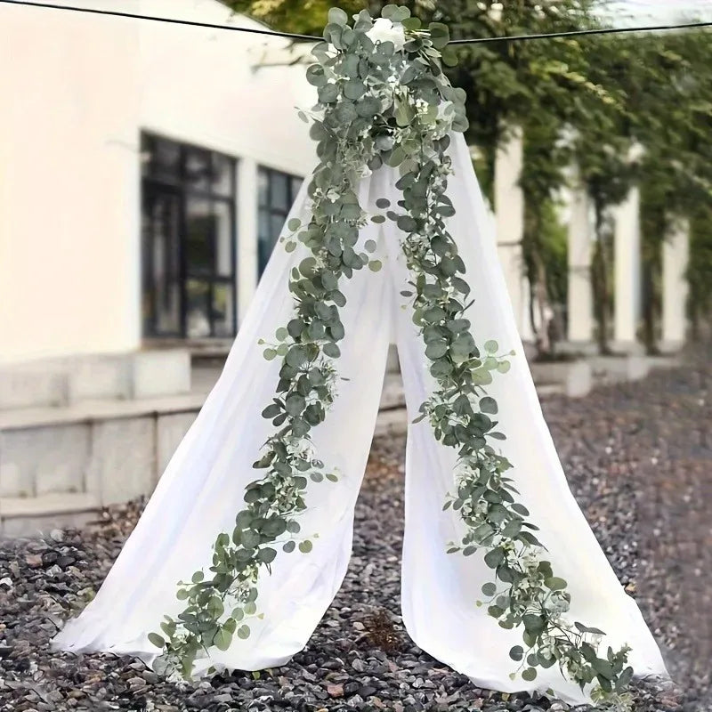 1pc Artificial Eucalyptus Leaves Greenery Garland - Faux Eucalyptus Garland for Home and Party