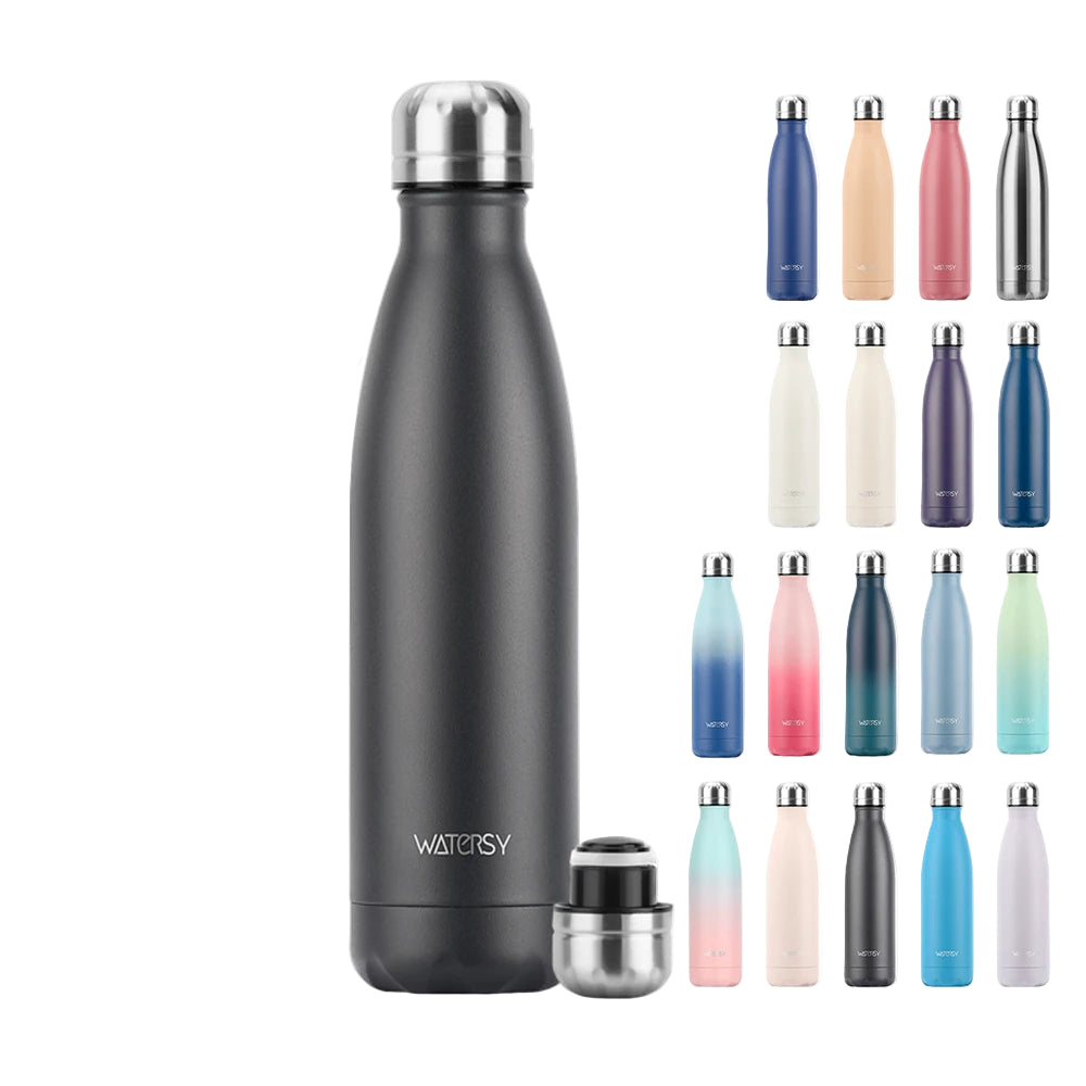 Stainless steel water jug with vacuum insulation, double wall ideal for keeping at cold or hot temperatures