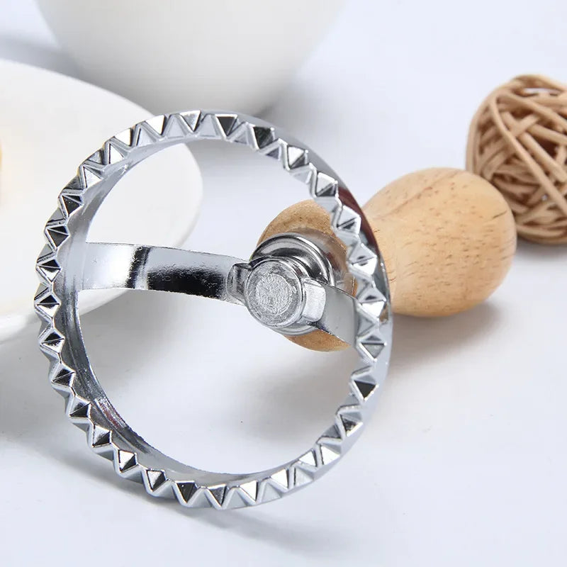 Set of stainless steel cutters dough press and cutter ravioli and biscuit.