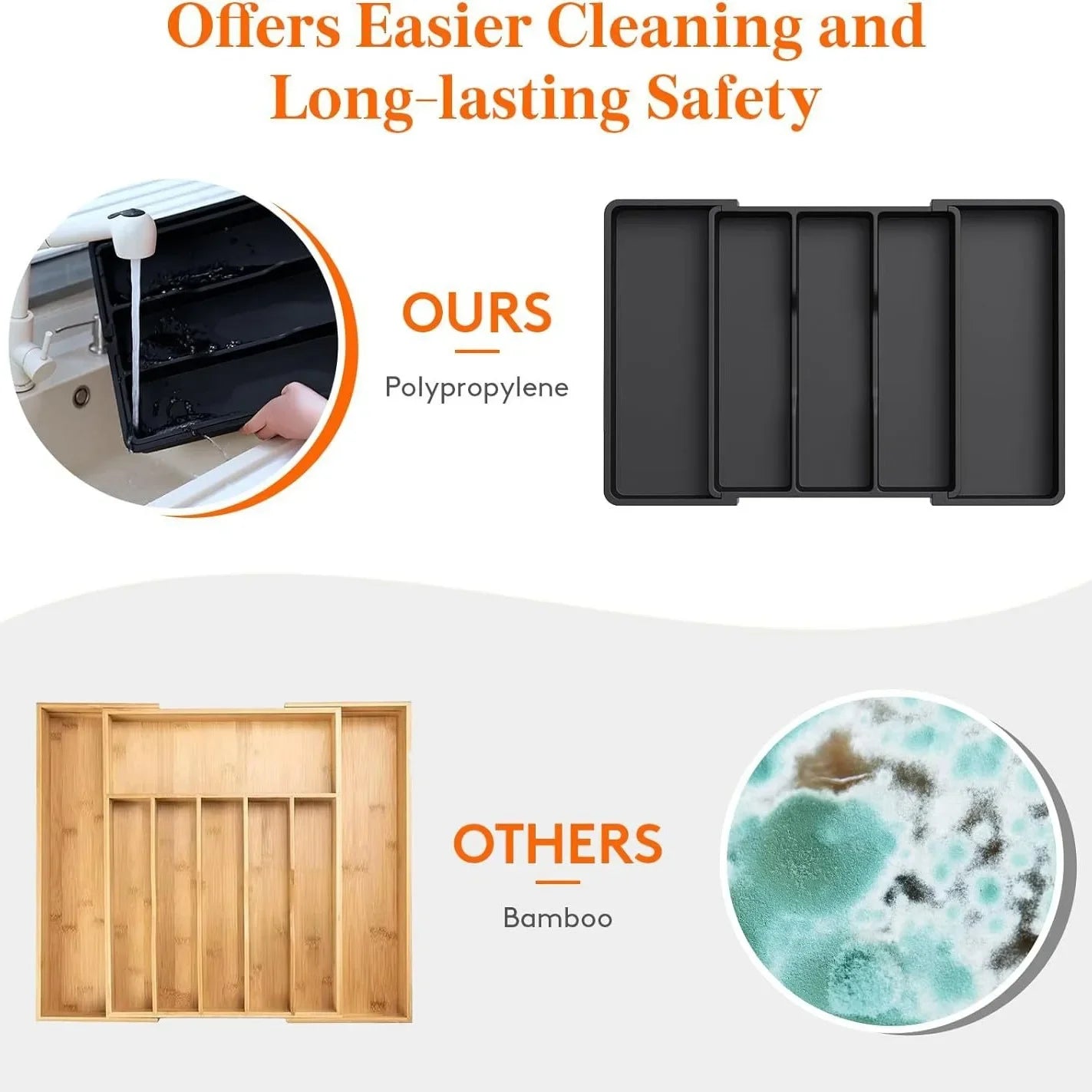 Drawer Organizer for Kitchen Talheres - Expansive and Adjustable Tray for Colheres