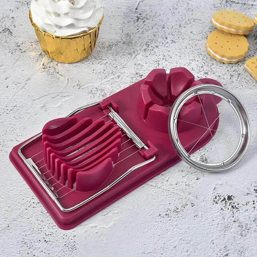 Multifunctional 2 in 1 slicer, fruit and egg cutter