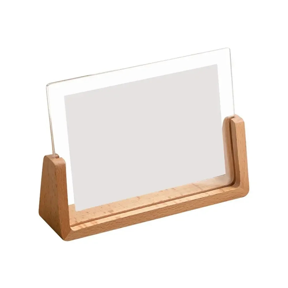 Wooden frame for wedding photos office decoration.