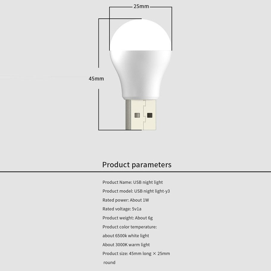 USB Plug Lamp Computer Mobile Power Charging USB Small Book Lamps LED - enoughdream.com