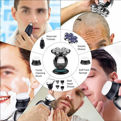 Electric Shaver 7D Floating Cutter Head Base Charging Portable Men Beard - enoughdream.com