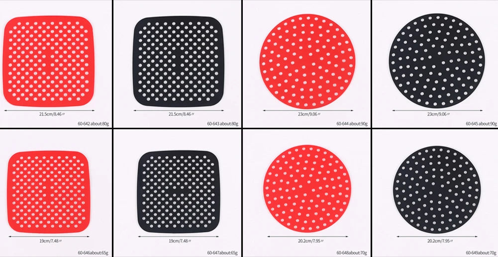 Air Fryer Silicone Liner Mat Reusable Non-Stick  Accessories