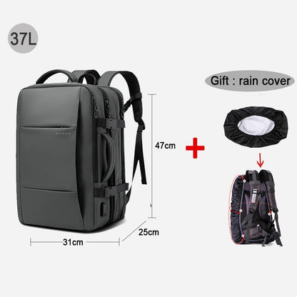 Travel Backpack Men Business Aesthetic Backpack School Expandable USB - enoughdream.com