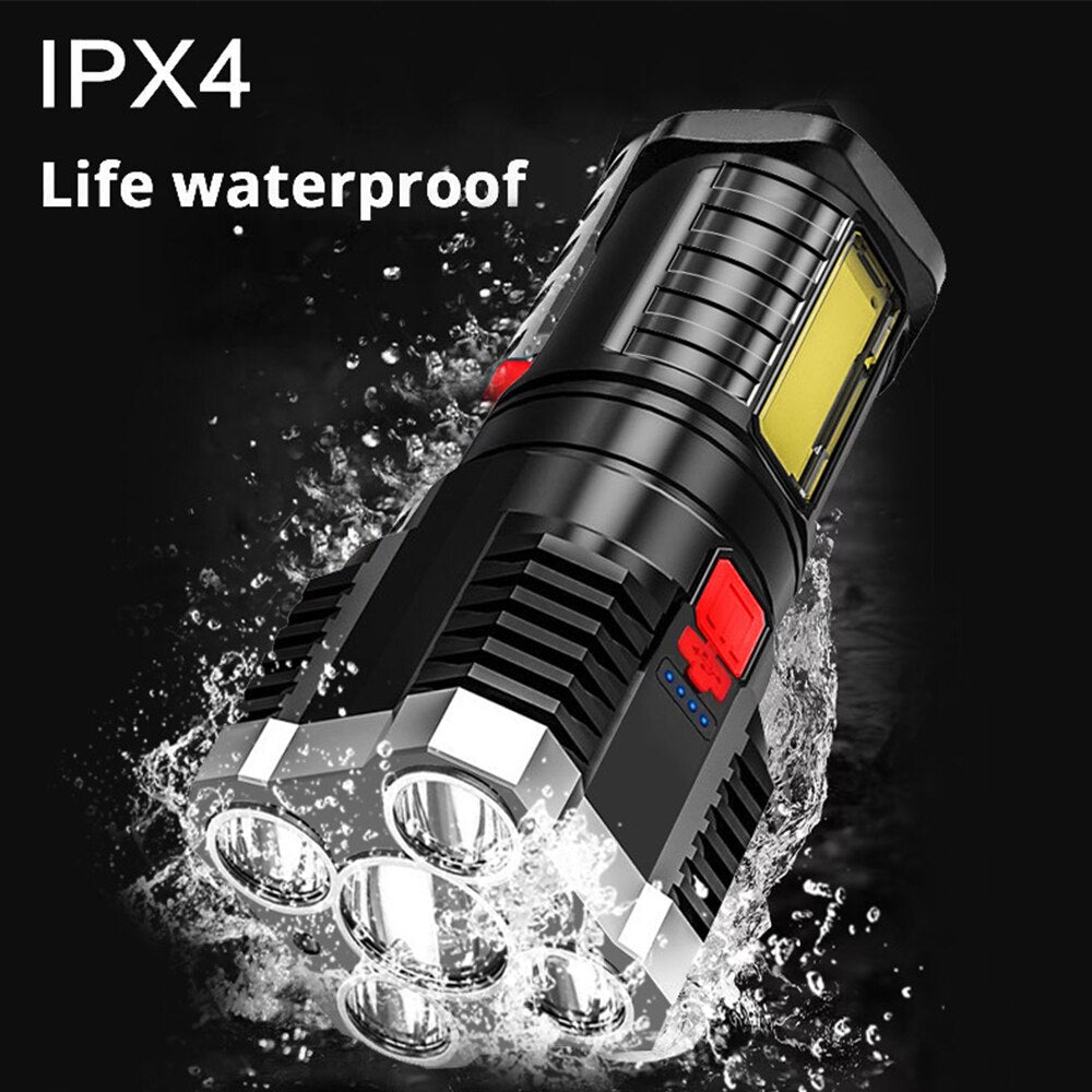 5LED High Power Led Flashlights Rechargeable Camping - enoughdream.com