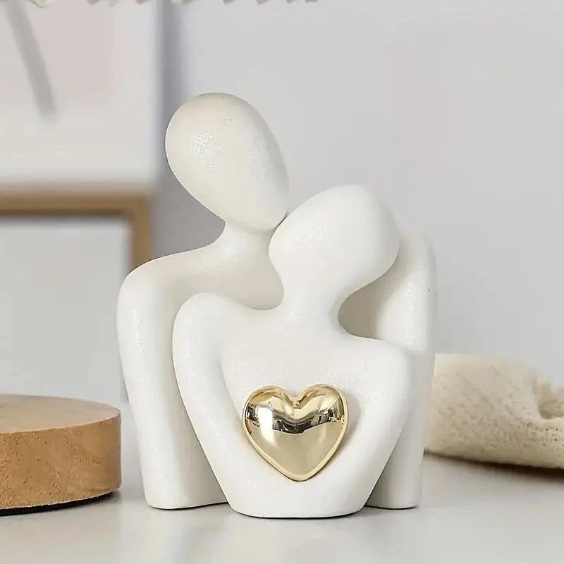 Romantic Love Embrace Statue Ornament -  Interior Decoration Valentine's Day
