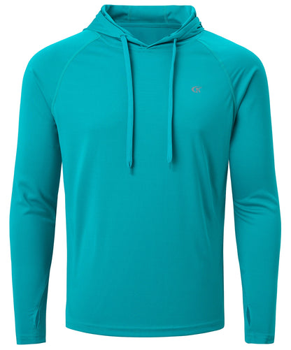 Men's Long Sleeve UPF 50+ Rash Guard Hoodie Fitness - enoughdream.com