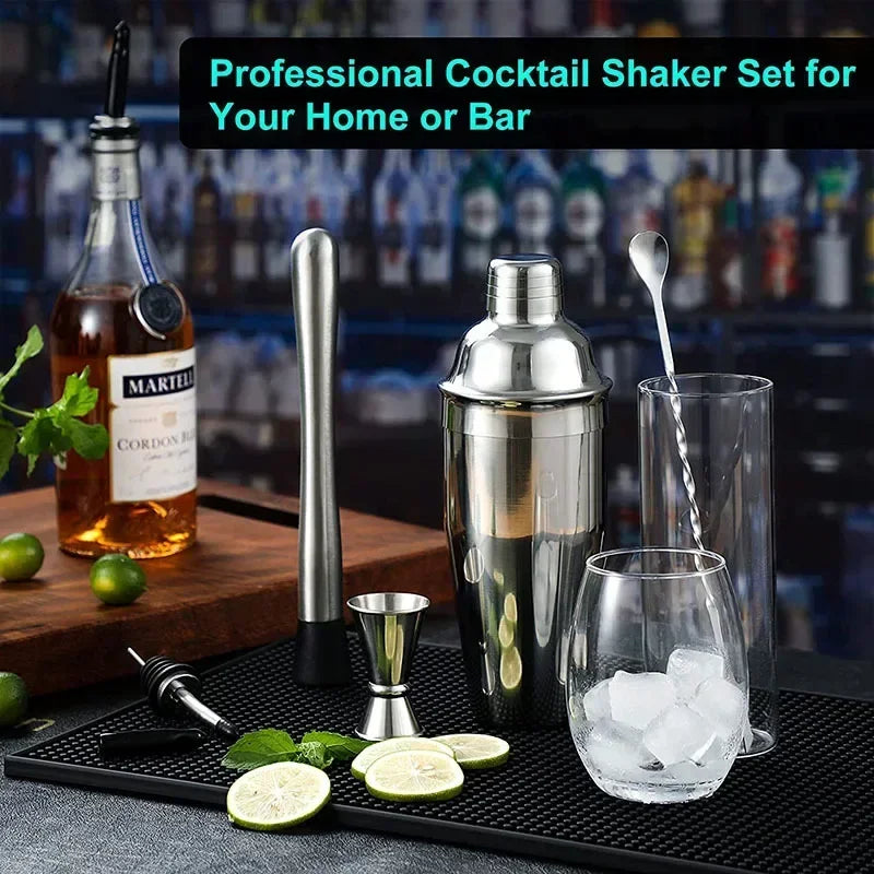 Stainless steel shaker set with 1/3/6/9/11 pieces Boston shaker, bar utensils