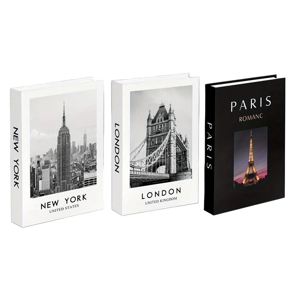 Modern Foldable Fake Book  City -  Desktop Ornaments for Home Decor