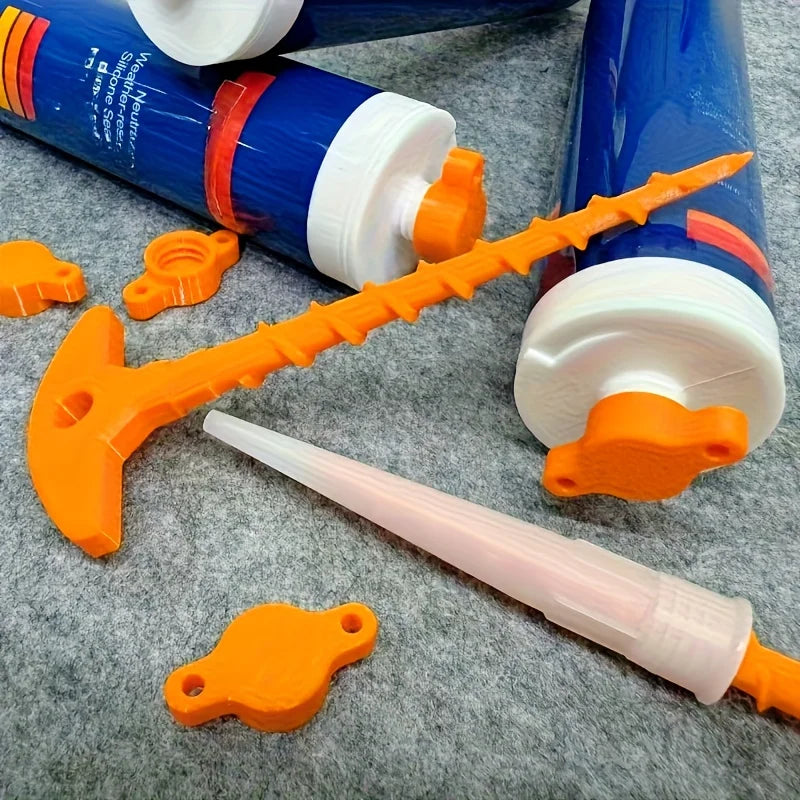 Silicone seal cap and seal gun nozzle removal tool