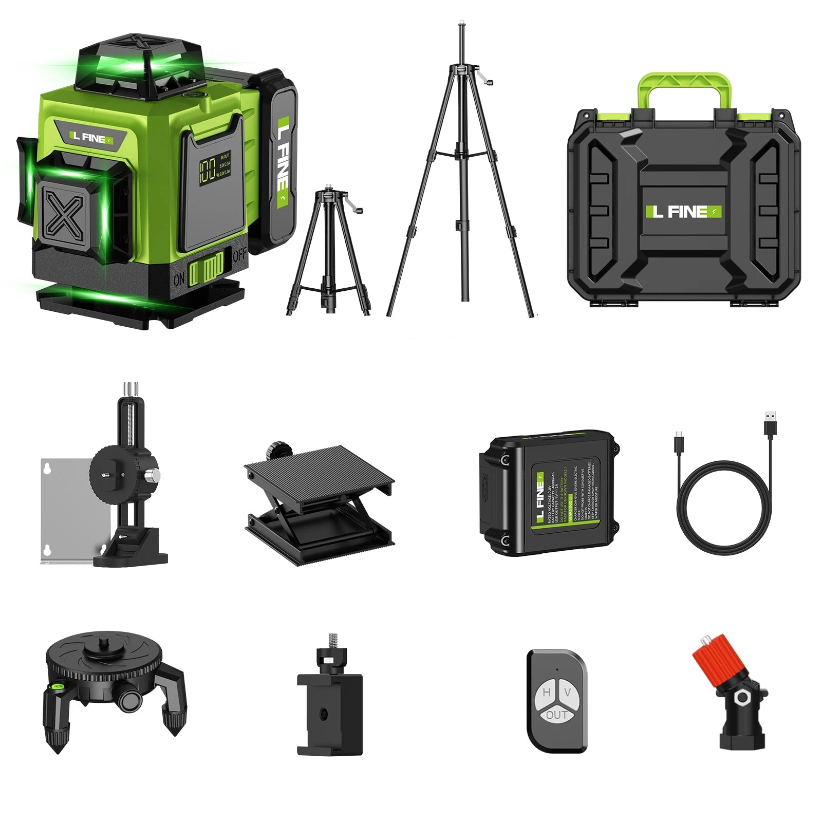 Professional Laser Level 8/16 Lines Horizontal And Vertical With Remote Control  360°