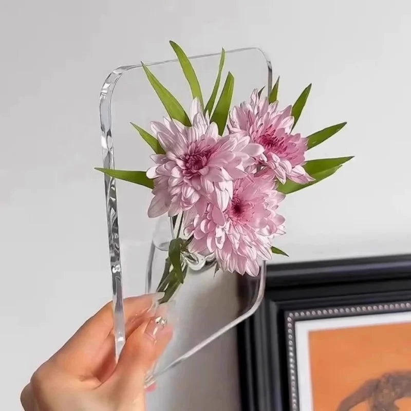 Vase Simple Transparent Acrylic for Hydroponic