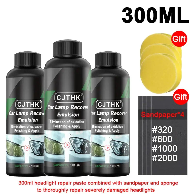 Car Headlight Restoration Polishing Kits - Paste Remove Oxidation Headlight Polish Liquid