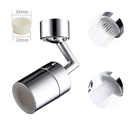 Black Universal 1080° Rotation Faucet Extender Plastic Dual Mode - enoughdream.com