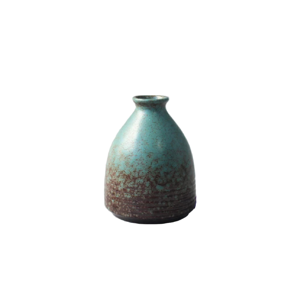 Ceramic small vase black small -  vase simple Japanese decoration
