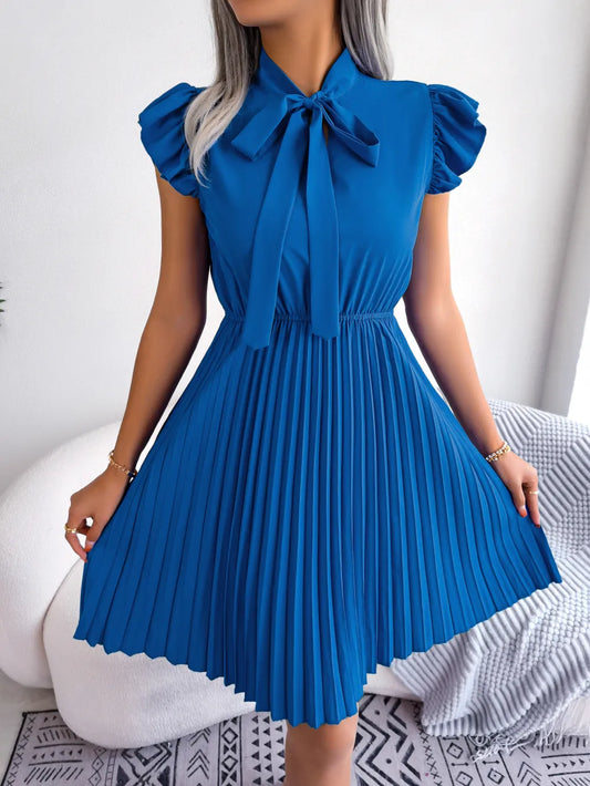 Women Summer Elegant Bow Ruffles - enoughdream.com