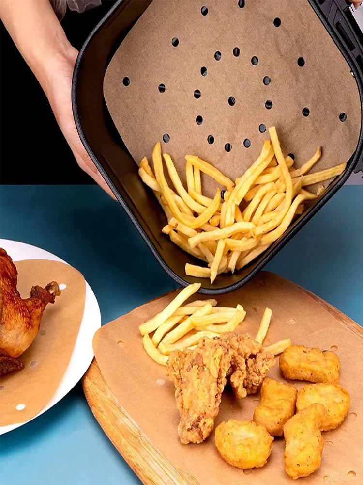 Air Fryer Paper Disposable - Liners for Oven Microwave Steaming Basket