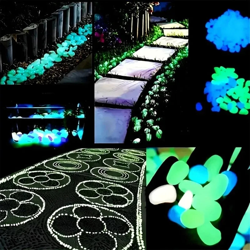 Glow in the Dark Garden Pebbles For Sidewalk