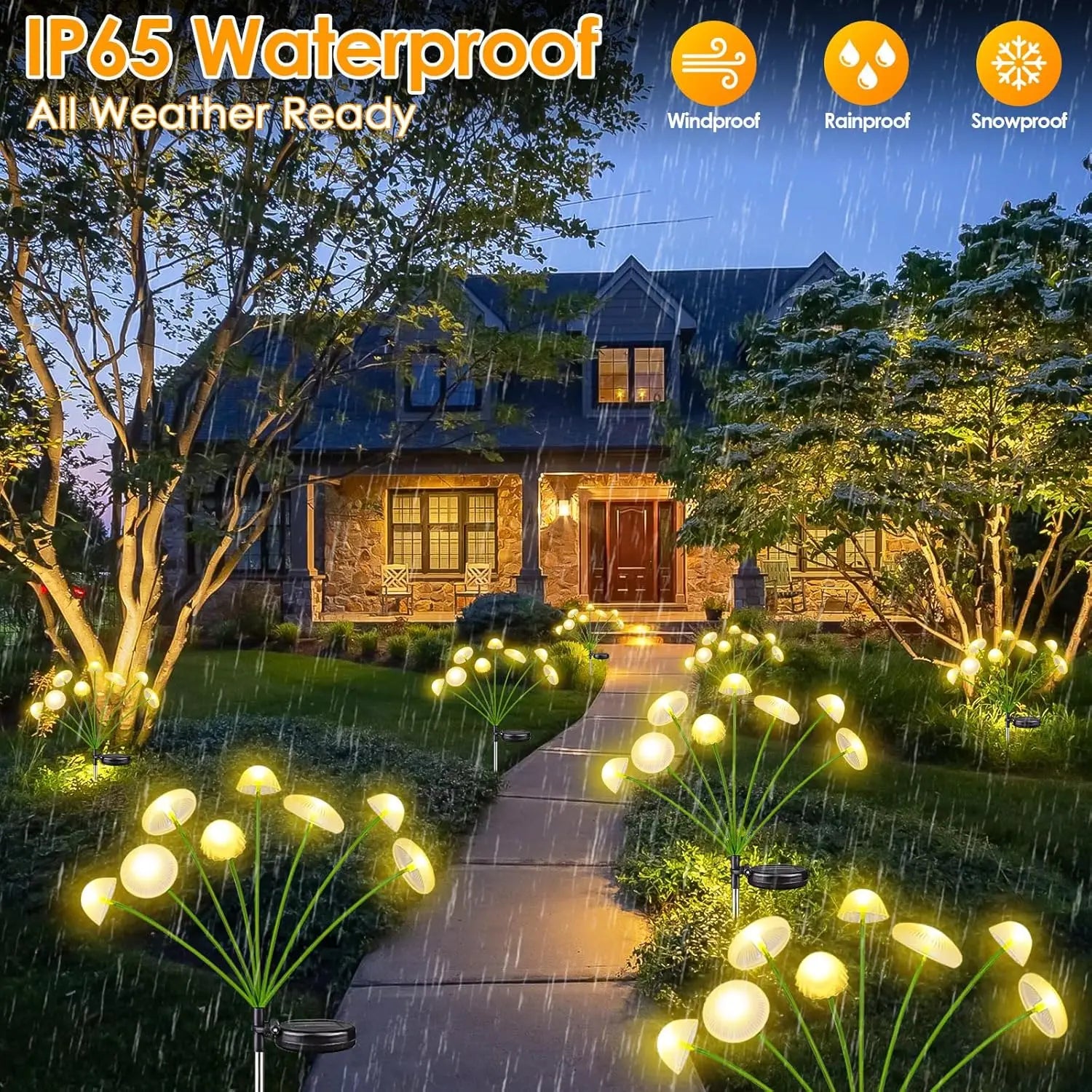 Solar Garden Lights Dual Mode LED  for Garden Ambiance