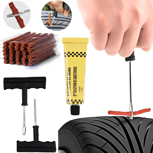 Tubeless Tire Repair Kit – Puncture Plug Tool Set for Emergency Tire Fix