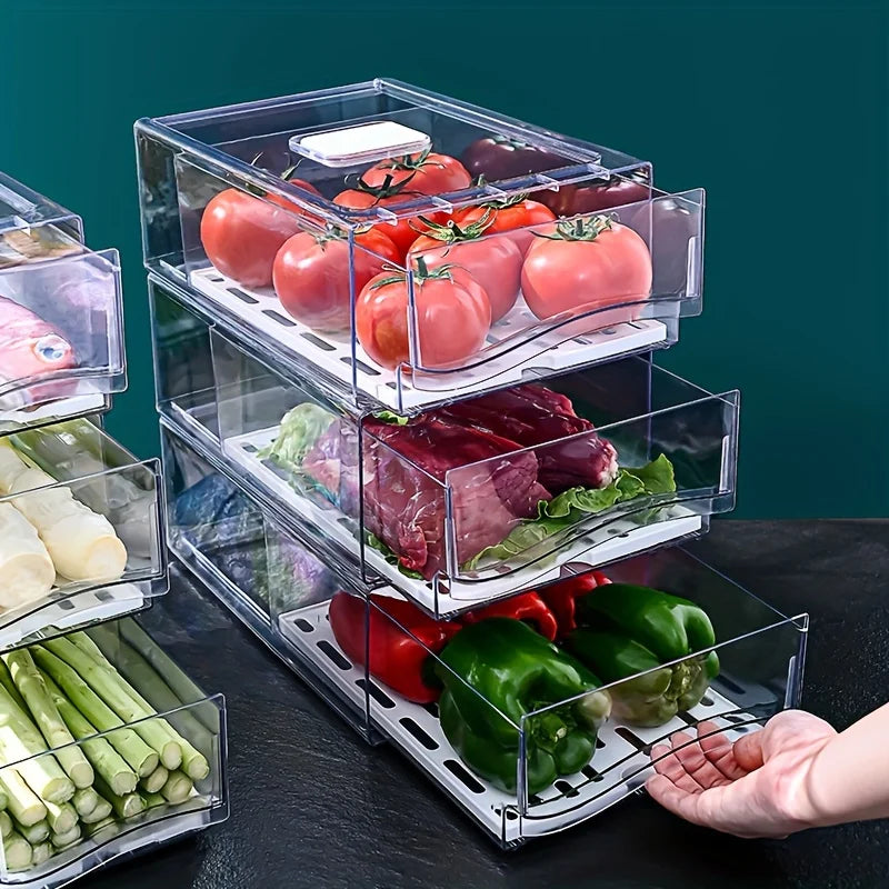 Unit of drawer for storing fresh foods in geladeira, ideal for eggs, meats and frozen foods.