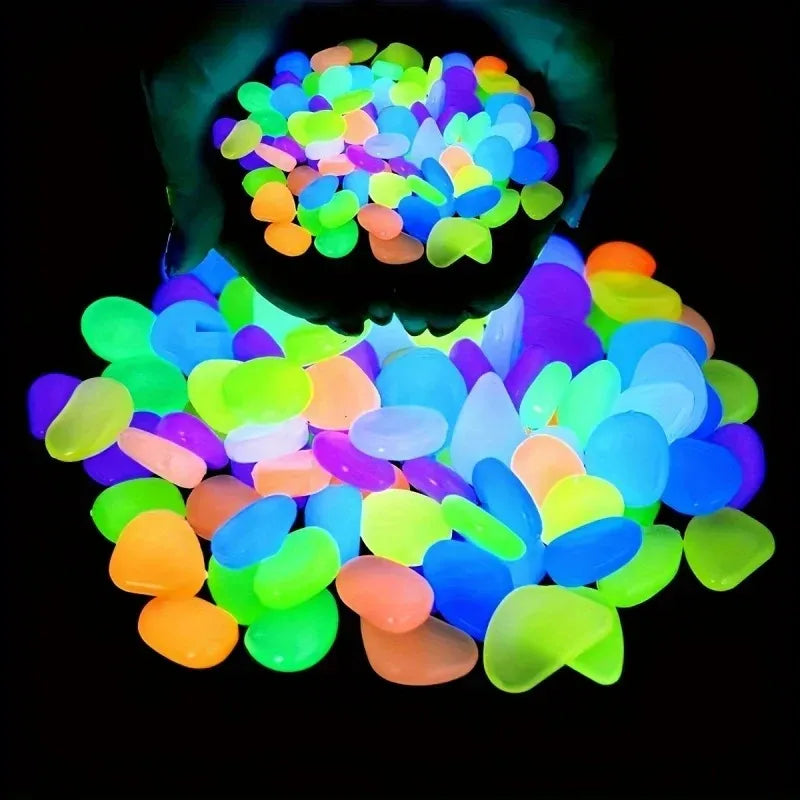 Glow in the Dark Garden Pebbles For Sidewalk