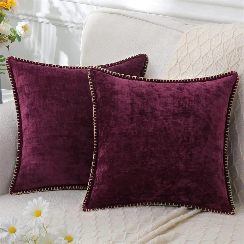Homaxy chenille cushion cover 50x50cm decorative velvet.