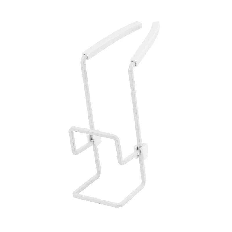 Metal kitchen sink support with drainer and sponge organizer