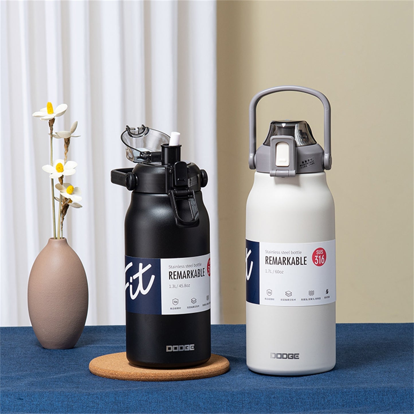 Large Capacity Thermo Bottle Stainless Steel Thermos - enoughdream.com