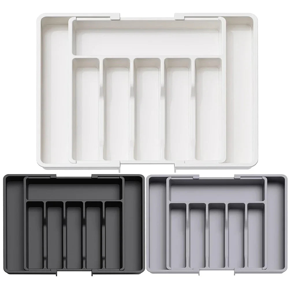 New Expandable Drawer Organizer for Talheres Set of Adjustable Trays for Kitchen Utensils