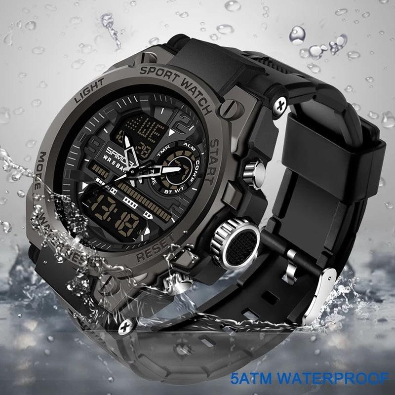 Relógios Masculinos 5ATM à prova d'água esporte militar relógio de quartzo- SANDA 2023 - A.S Foco