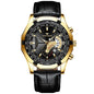 Relógios Masculinos de Luxo Pulseira de Aço Inoxidável Relógio de Quartzo Impermeável Calendário - FNGEEN - A.S Foco