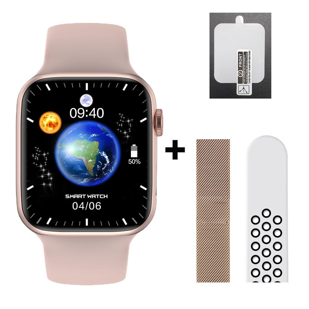 Relógio Inteligente Série 8 W28 Pro + Masculino Feminino Chamada Bluetooth Carregamento sem fio Discagem Personalizada Smartwatch Suporte NFC Siri - A.S Foco