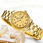 Relógio para mulheres, elegante, aço inoxidável, luminoso, à prova d'água- OLEVS - A.S Foco