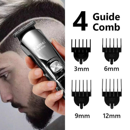 Aparador de cabelo profissional à prova d'água 6 em 1 máquina de cortar cabelo elétrica máquina de cortar cabelo aparador de barba - A.S Foco