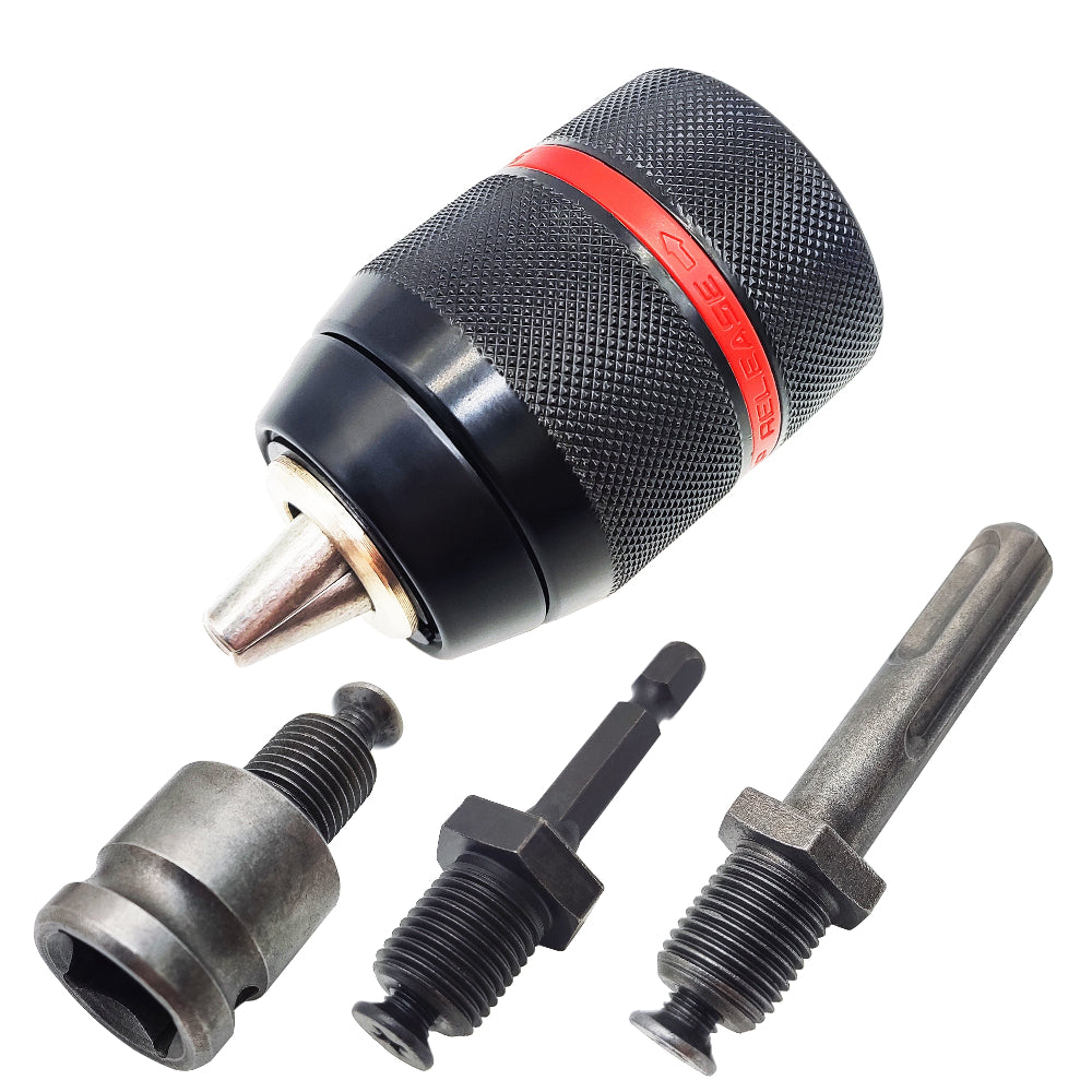 Metal Heavy Duty 1/2-20UNF 13mm Keyless Drill Chuck Hex Shank - enoughdream.com