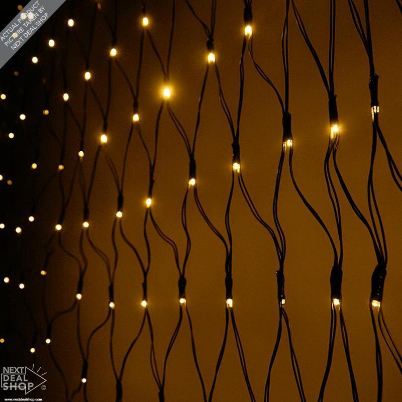 Rede Pisca-Pisca Longa com Painel Solar (Branco Quente e 240 Leds) - A.S Foco